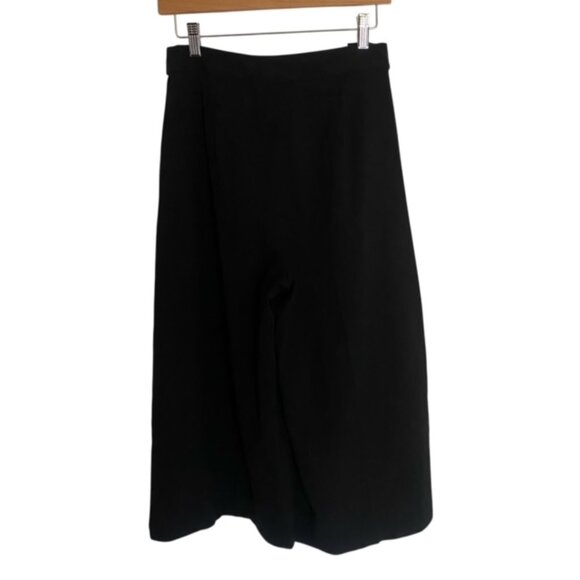 Diane Von Furstenberg Black High Rise Acmis Clean Gaucho Pants 4 - Picture 4 of 6